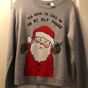 Elf Phone Ugly Sweater